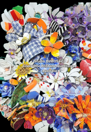 mosaic flowers 3d mosaic weekend class brisbane portrait big